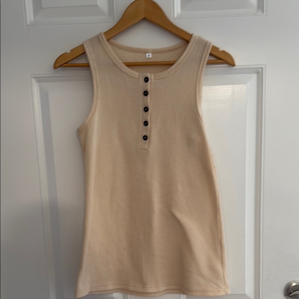 Sleeveless Cream Top
